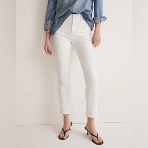 Madewell Stovepipe Pure White Jeans Size 32